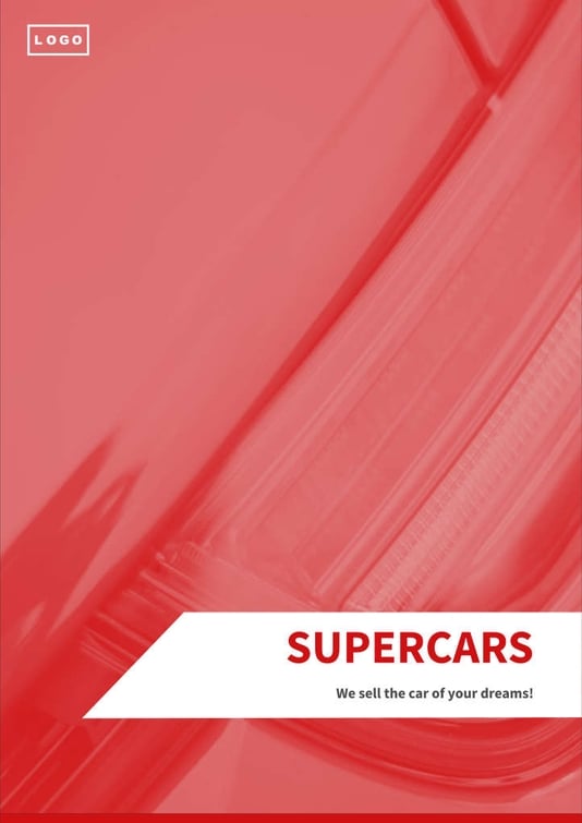 Free booklet car dealer template