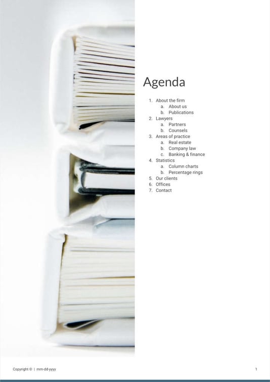 Free e-books law firm template