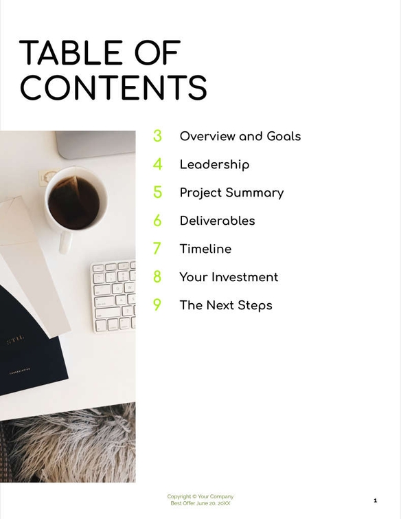 Free proposal social media strategy template