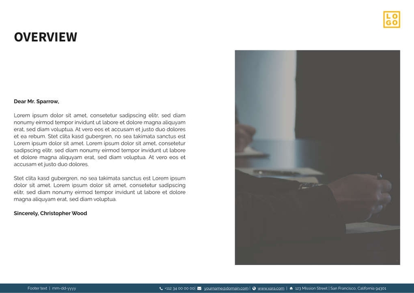 Free proposal security template