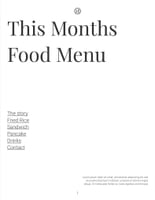 Free catalog food menu template