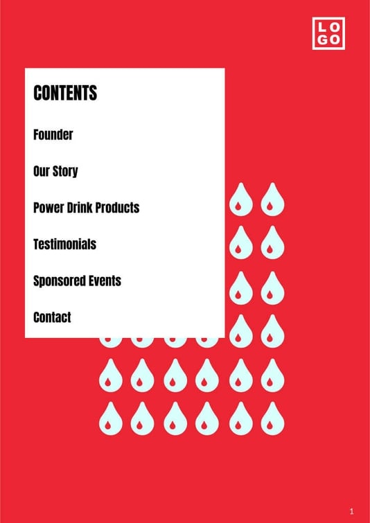 Free booklet energy drink template