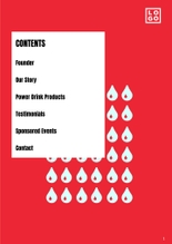 Free booklet energy drink template