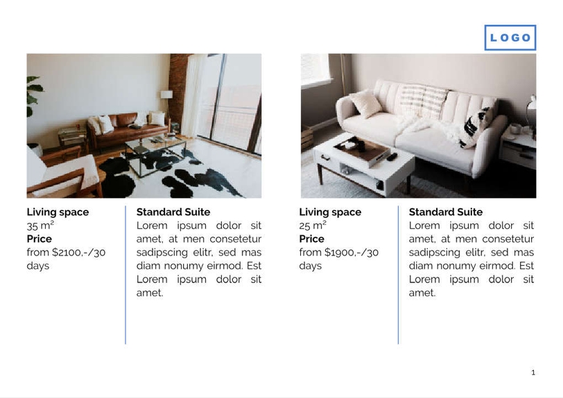Free catalog serviced apartments template