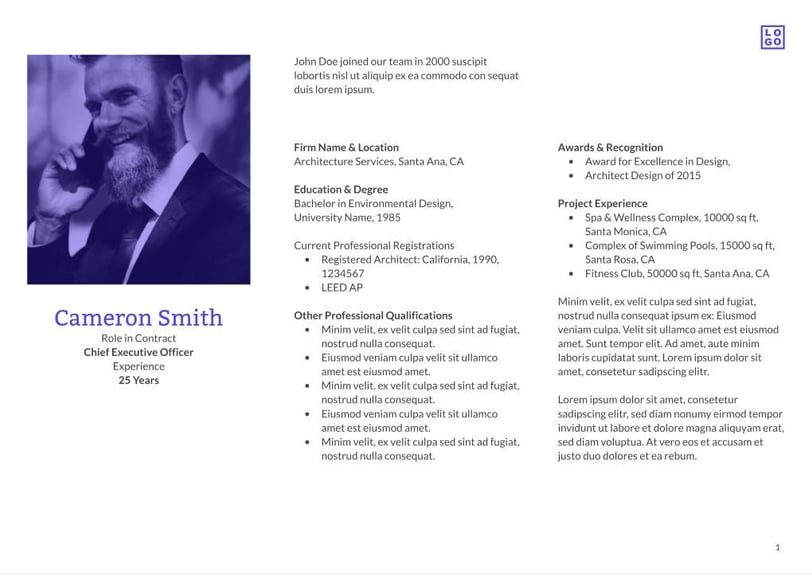 Free proposal architecture template