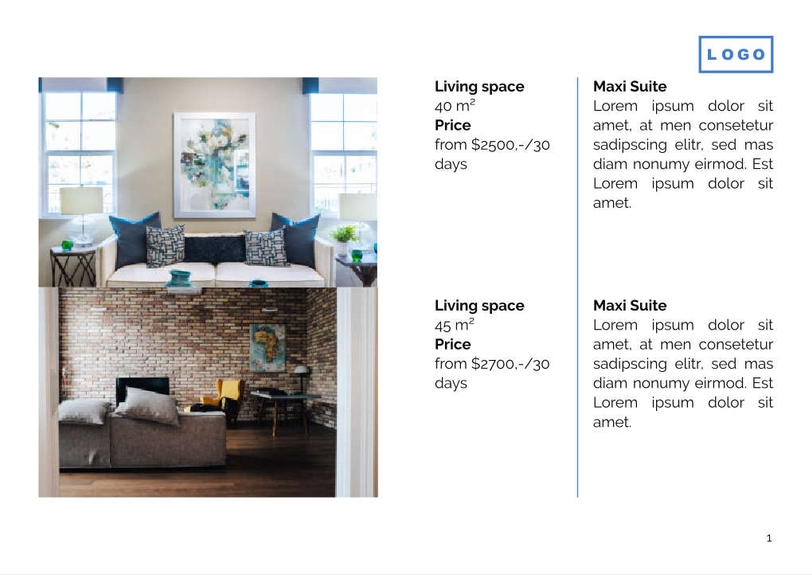 Free catalog serviced apartments template