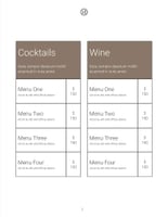 Free catalog food menu template