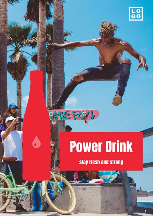 Free booklet energy drink template
