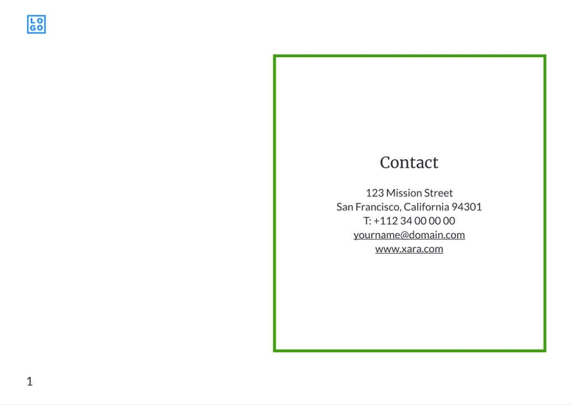 Free booklet young brand template