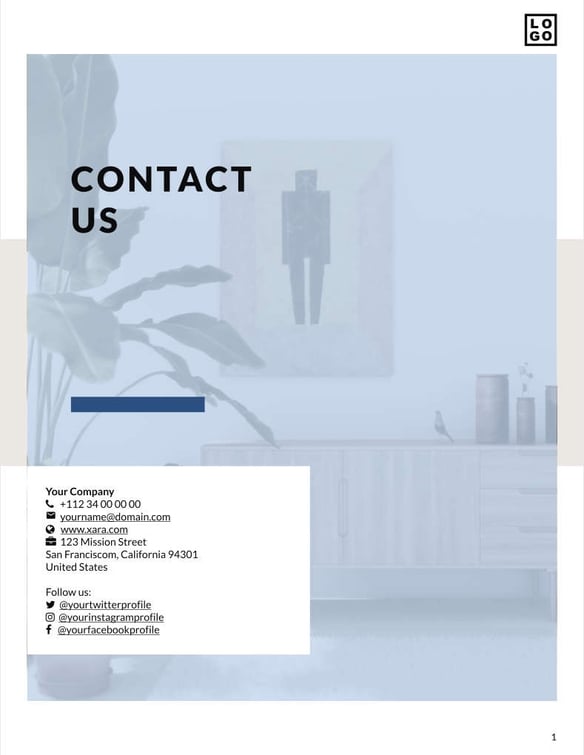 Free catalog furniture template