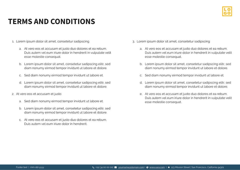 Free proposal security template