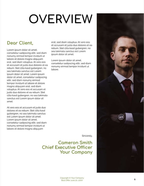 Free proposal social media strategy template