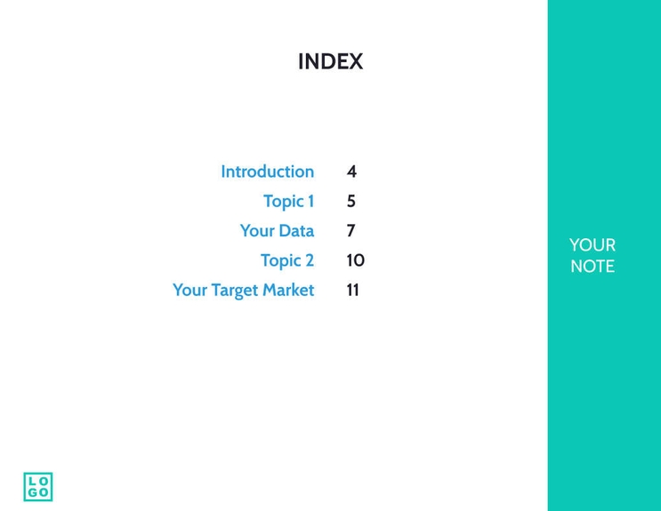 Free e-books startup template