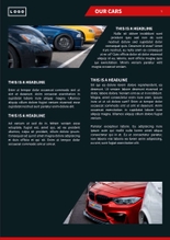 Free booklet car dealer template