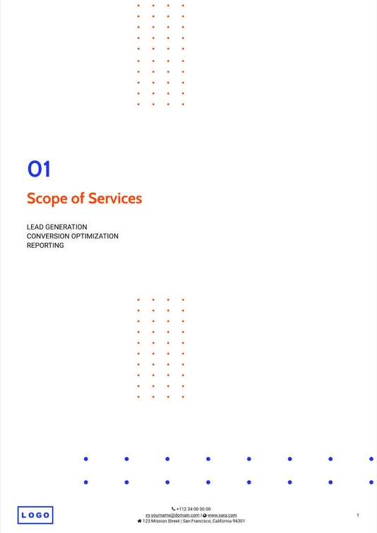 Free proposal digital marketing template