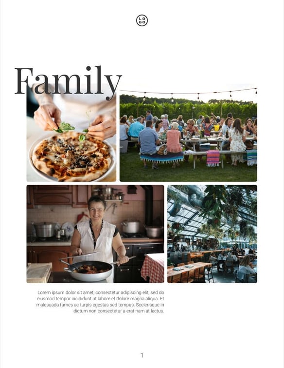 Free catalog food menu template