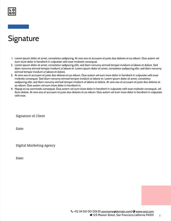 Free proposal digital marketing template