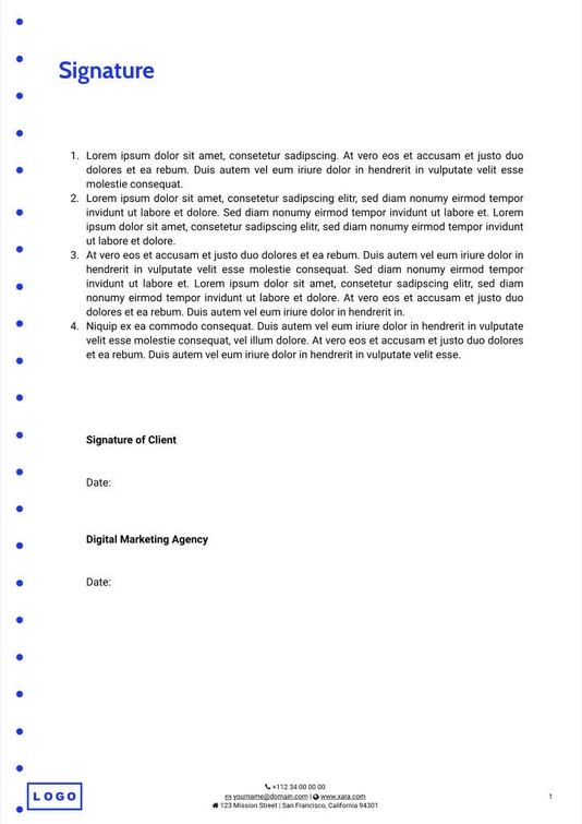 Free proposal digital marketing template