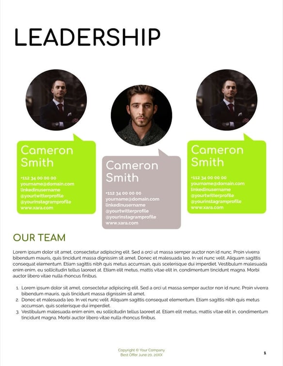 Free proposal social media strategy template