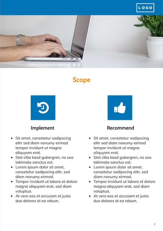 Free proposal project template