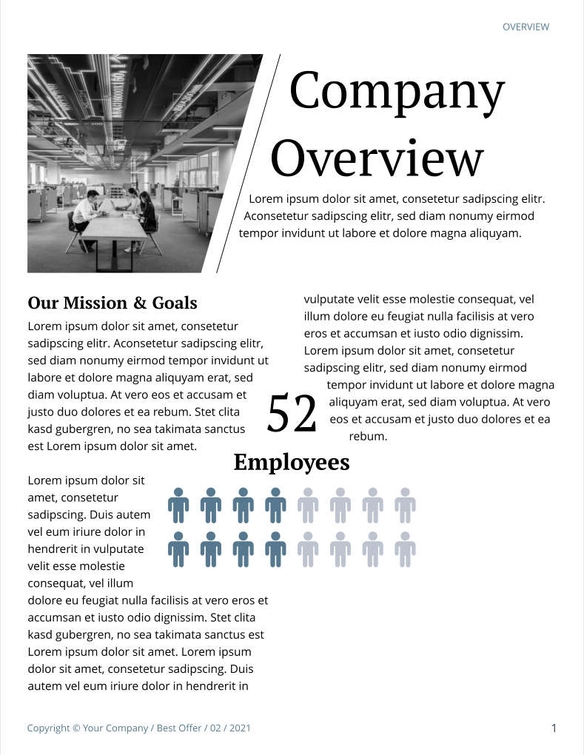 Free proposal resource management template
