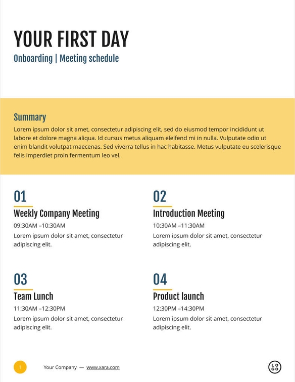 Free catalog corporate template