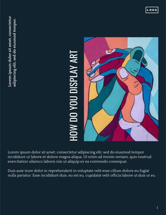 Free catalog art gallery template