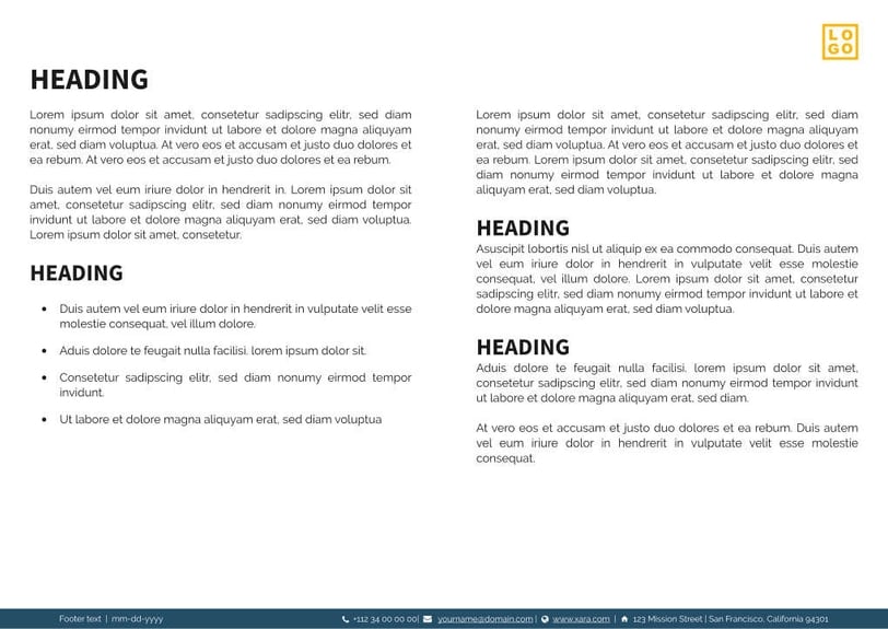 Free proposal security template
