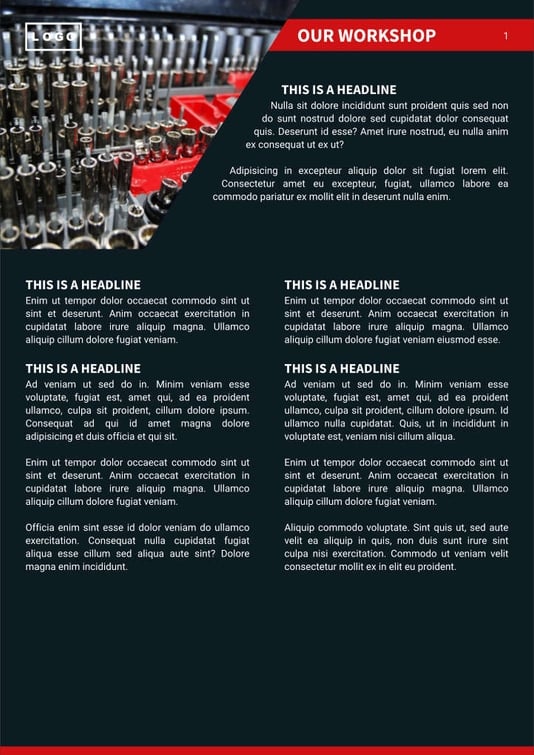 Free booklet car dealer template