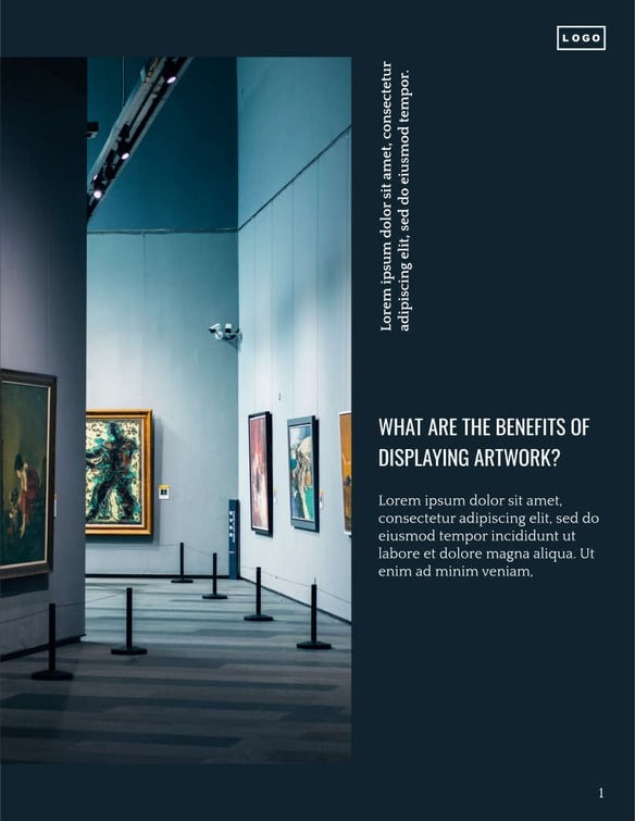 Free catalog art gallery template