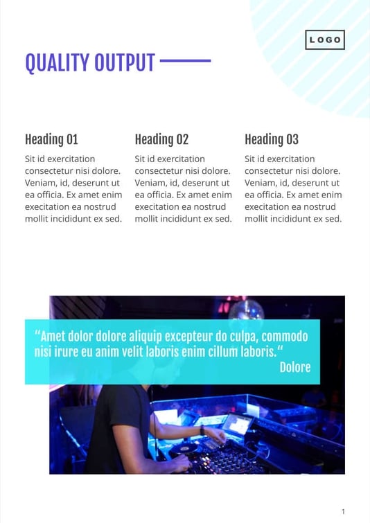 Free catalog audio template