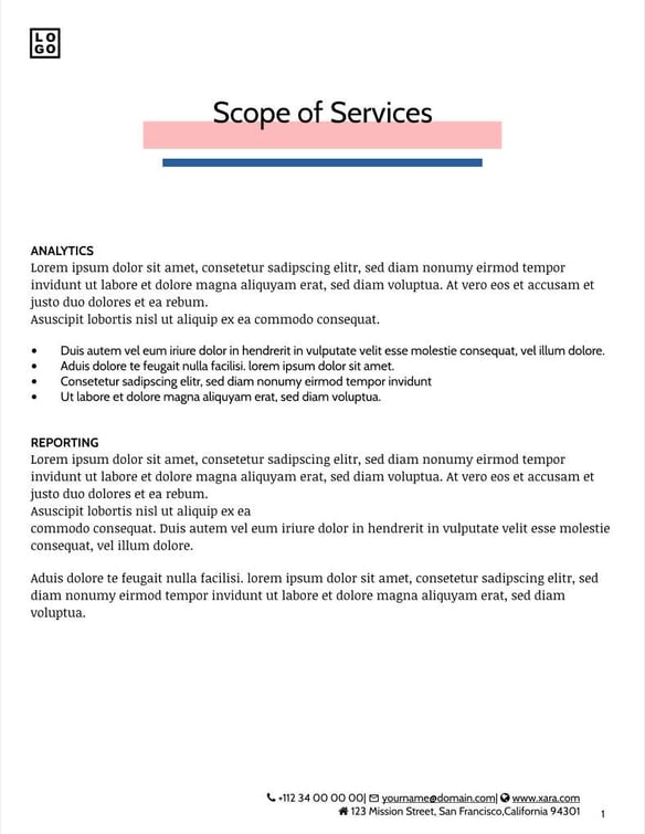 Free proposal digital marketing template