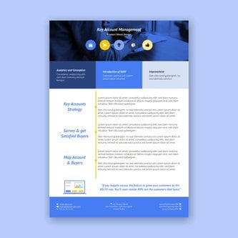 Free product sheet template
