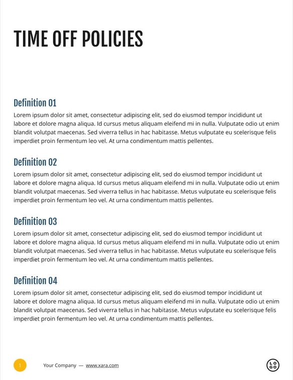 Free catalog corporate template