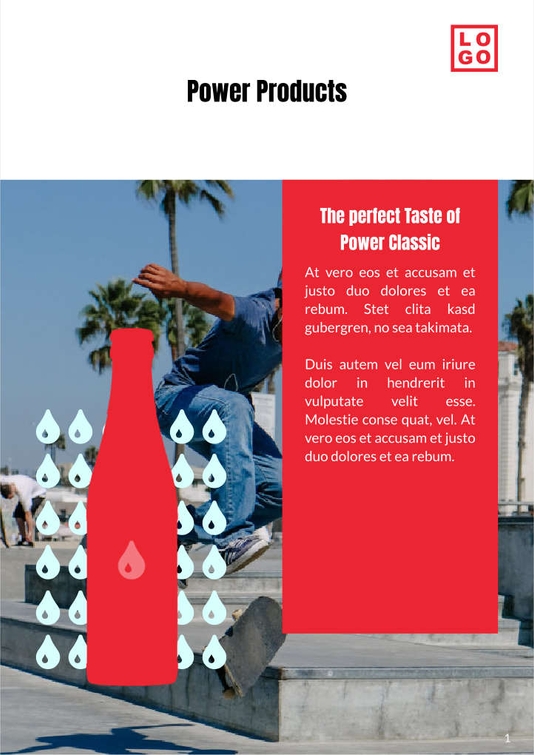 Free booklet energy drink template