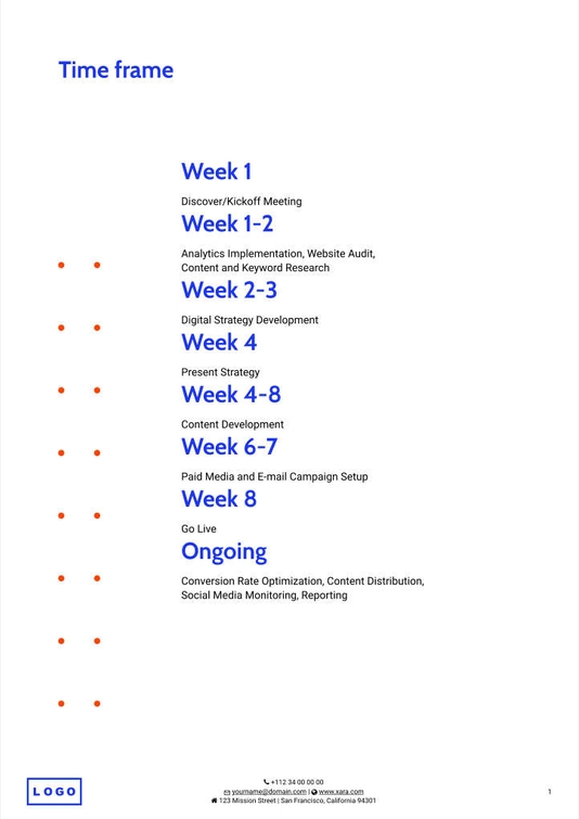 Free proposal digital marketing template