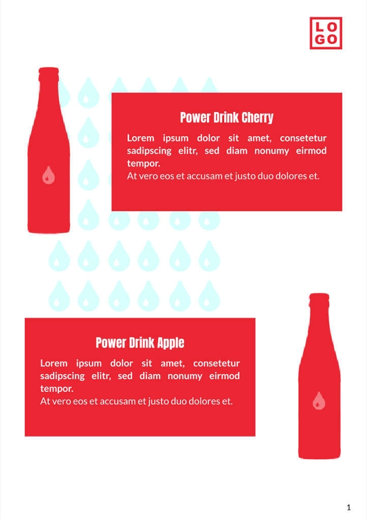 Free booklet energy drink template