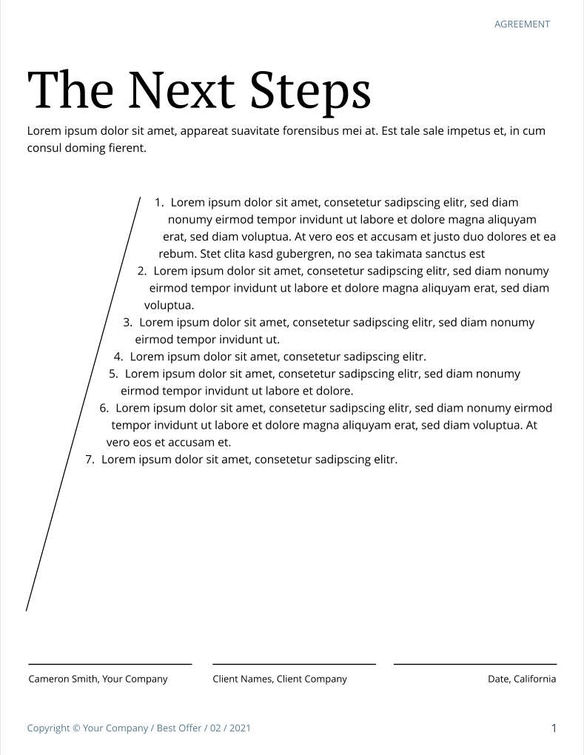 Free proposal resource management template