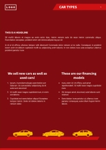 Free booklet car dealer template