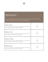 Free catalog food menu template