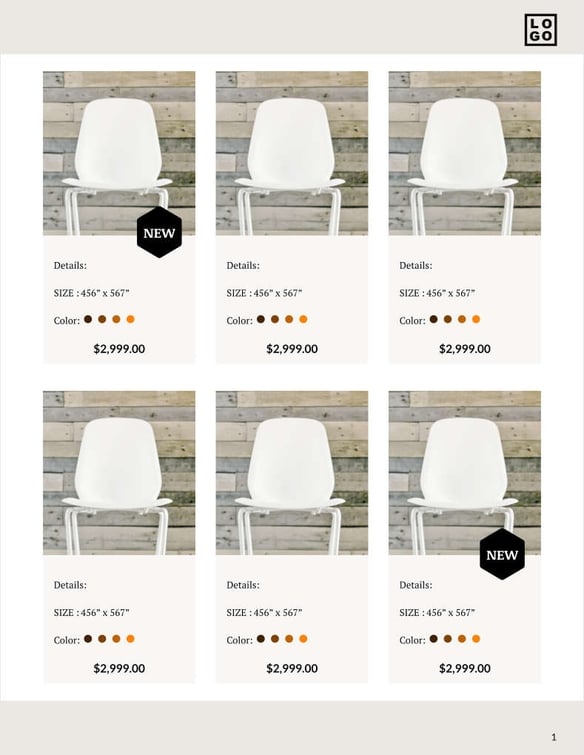 Free catalog furniture template