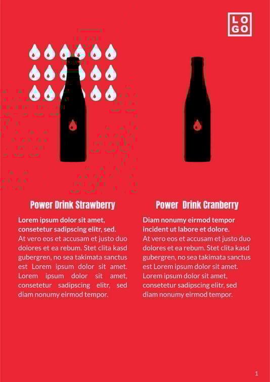 Free booklet energy drink template