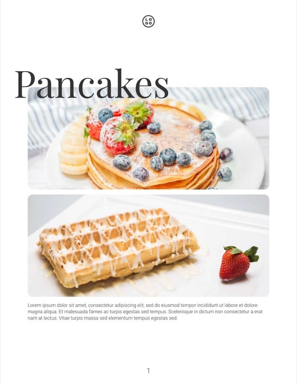 Free catalog food menu template