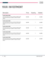 Free proposal data analytics template