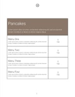 Free catalog food menu template