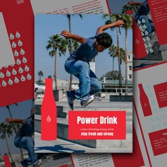 Free booklet energy drink template